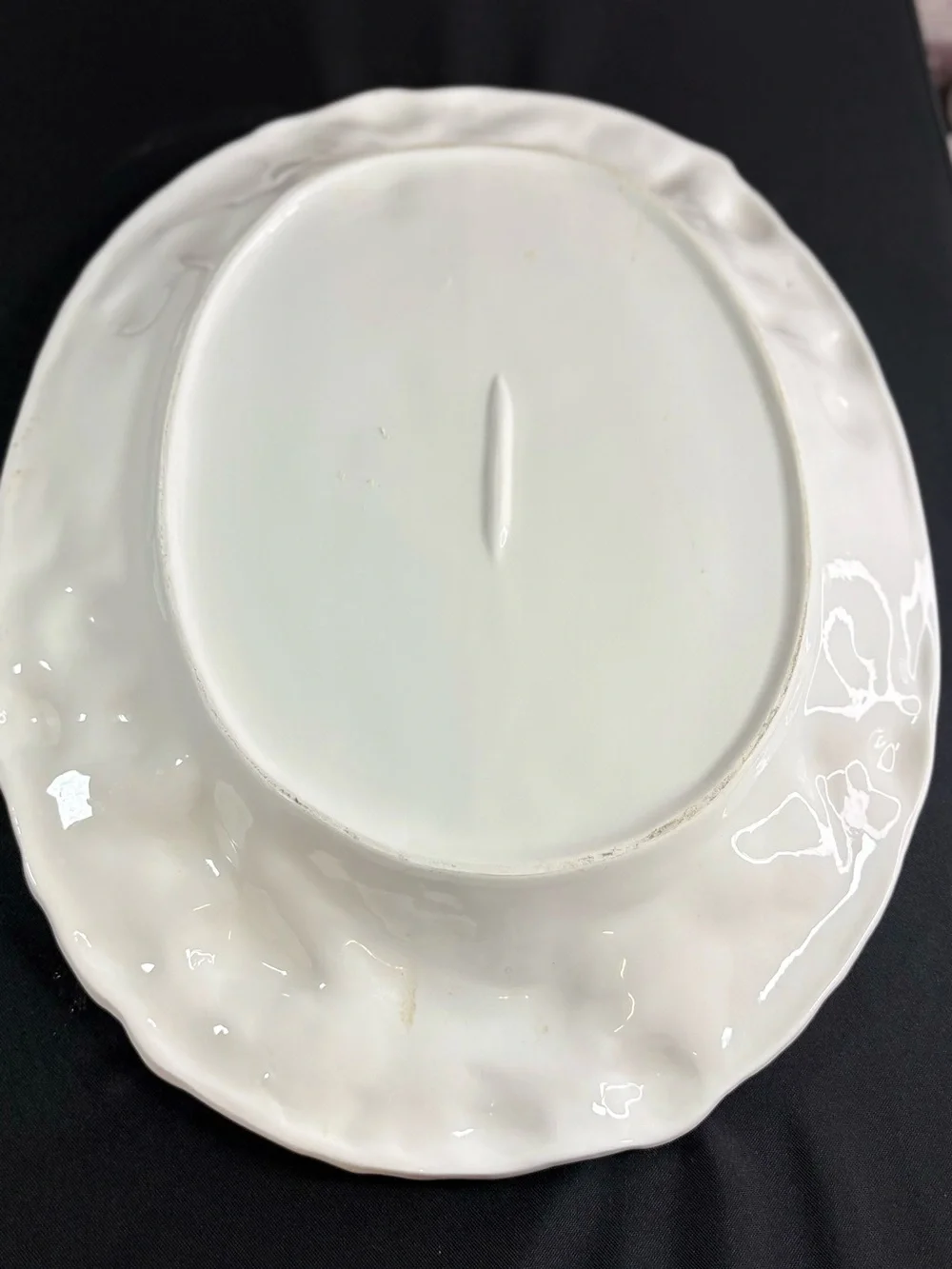 Imperial Porcelain White Embossed Fruit and Floral Wall Mirror